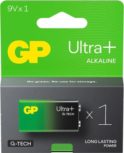 Batería alcalina 9V GP Ultra+ 6LR61
