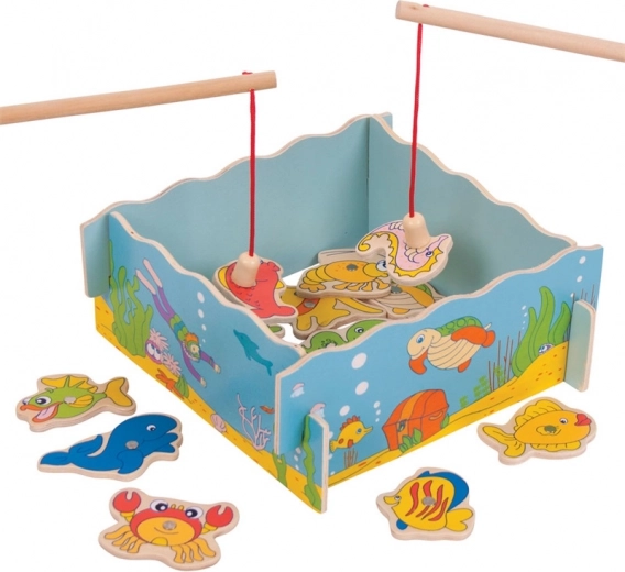 Juego de pesca magnético de madera Mar – BIGJIGS TOYS