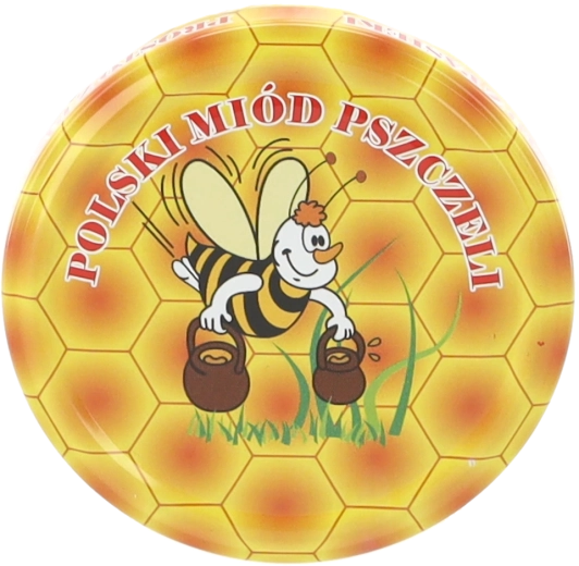 Tapa para tarros de miel de 82 mm, 6 enganches, motivo de abejas