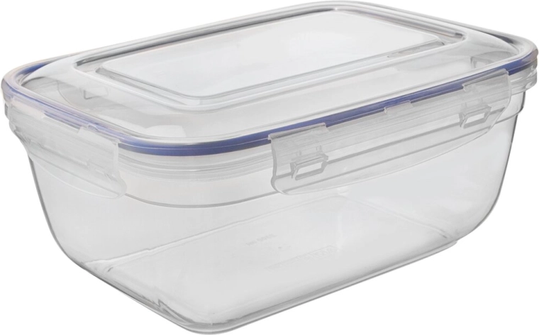 Prim recipiente de plástico con junta, rectangular 1,4 l