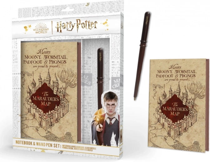 Harry Potter bloc con varita: Mapa del Merodeador