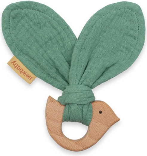 Mordedor infantil con pajarito New Baby Bird mint