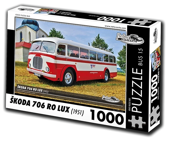 Puzle Retro-Auta Škoda 706 RO Lux 1951 1000 piezas