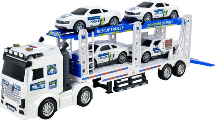 Transportador de dos pisos para vehículos policiales