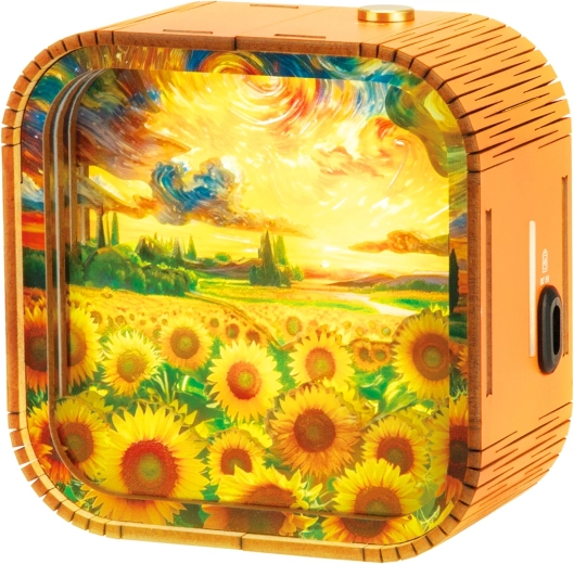 2Kids Toys rompecabezas de madera 3D lámpara campo de girasoles