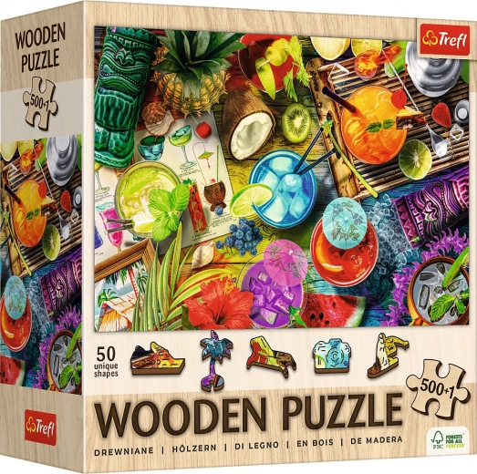 TREFL Puzzle de madera Cócteles coloridos 501 piezas