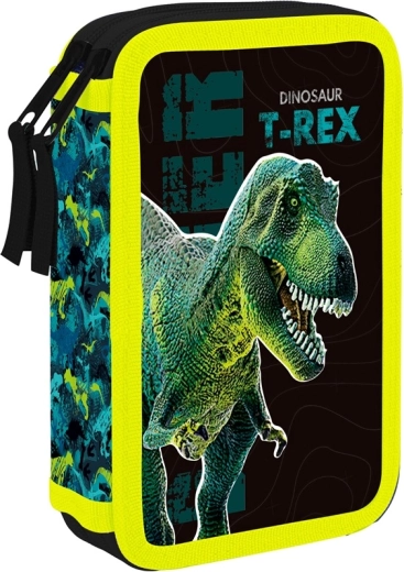 Estuche escolar Premium de dos pisos Dinosaurio