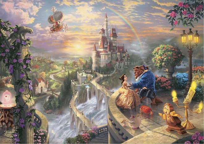 Puzzle Schmidt en caja metálica La Bella y la Bestia, 500 piezas