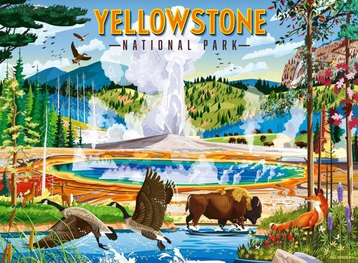Puzzle Ravensburger Parque Nacional de Yellowstone 500 piezas