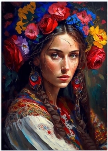Norimpex Pintura por números Retrato de una mujer eslava 40 × 50 cm