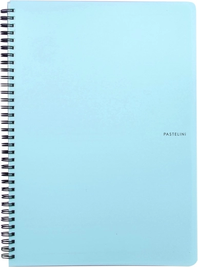 Bloc de anillas A4 con doble espiral PASTELINI, azul