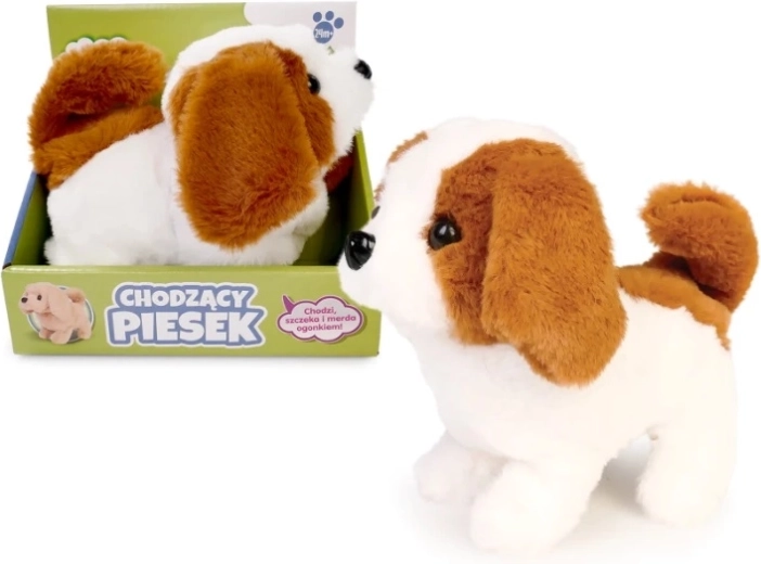 Perrito de peluche caminante 15 cm