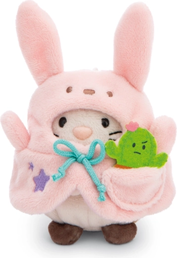 Nici MyMochi gatita Angy con disfraz de conejito y cactus – set de regalo de peluches de 8 cm