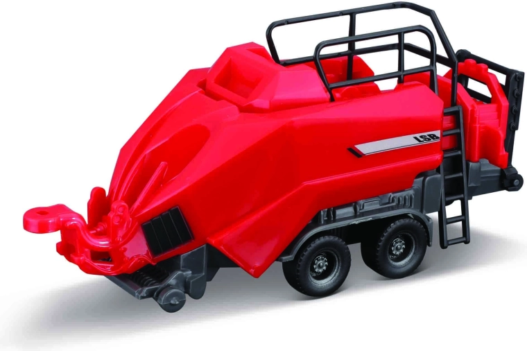 Bburago set de regalo de tractor agrícola MASSEY FERGUSON 8740S con 3 remolques 10 cm