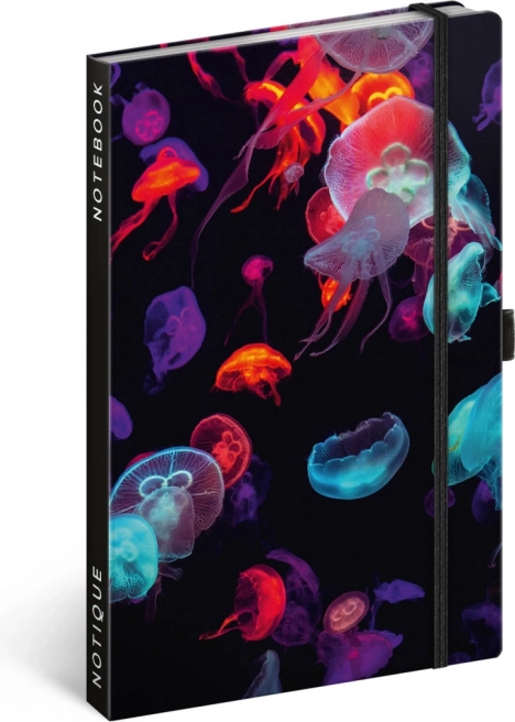 NOTIQUE cuaderno rayado 13 × 21 cm con banda elástica y trabilla