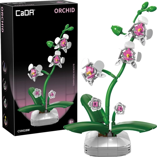 Set de construcción CaDA orquídea en maceta de 25 cm, 237 piezas