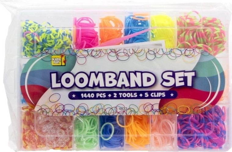 Set de gomas Loom para tejer pulseras 1440 uds en maletín