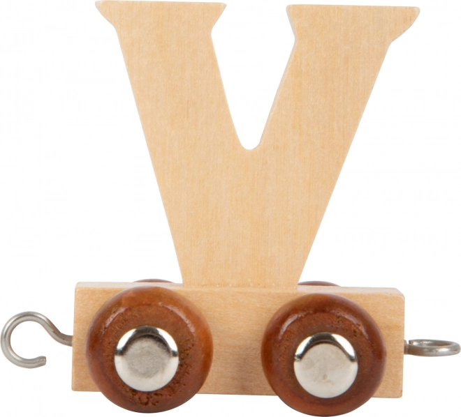 Vagón de madera con la letra V – small foot