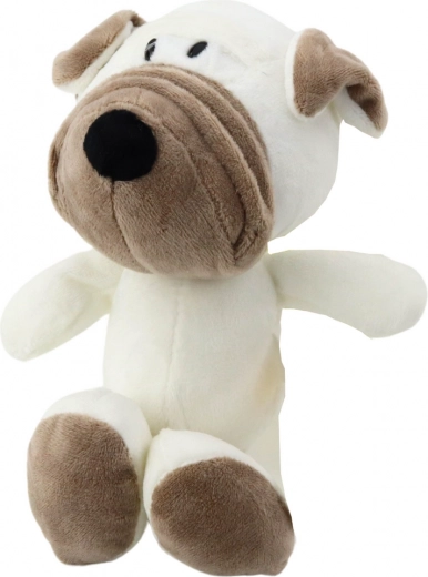Pequeño pug de peluche con ventosa 16 cm