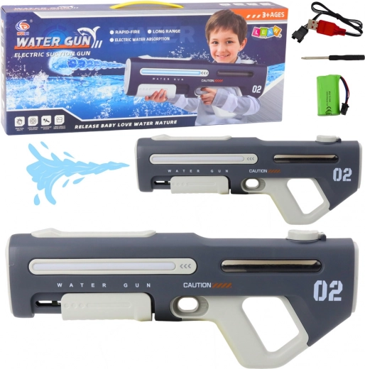 Pistola de agua eléctrica automática gris