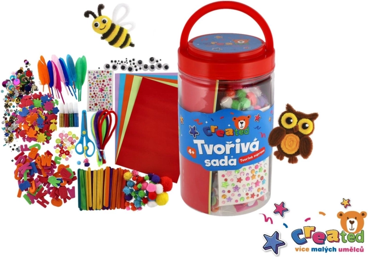 Teddies gran set creativo en recipiente de plástico