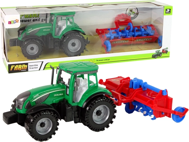 Tractor con arado con propulsión por fricción – rojo