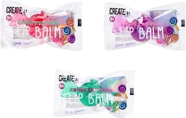 Create It! bálsamo labial Candy Explosion en envase tipo caramelo