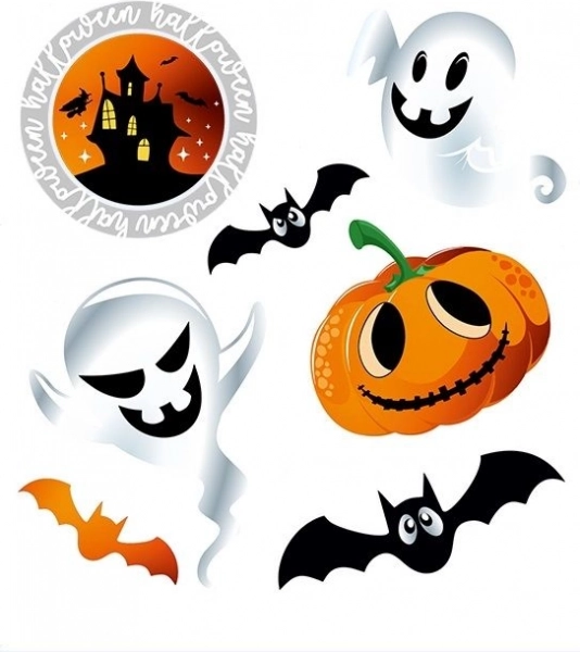 Parches termoadhesivos Fantasmas Halloween – lámina pequeña