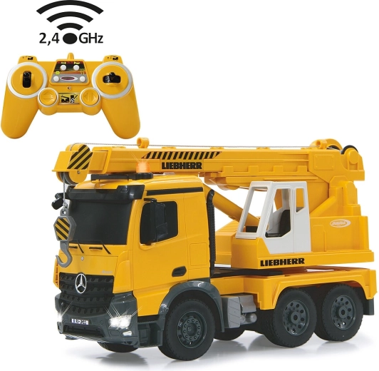 Jamara grúa camionera pesada teledirigida Mercedes-Benz Arocs Liebherr 1:20 2,4 GHz