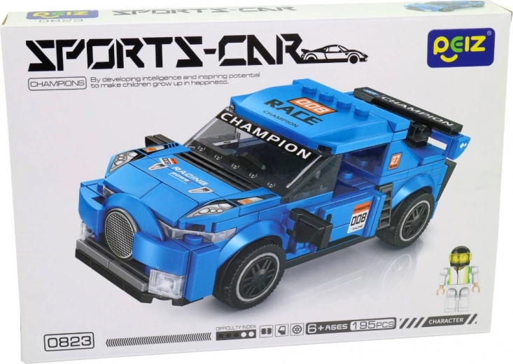 Pequeño mecánico coche de carreras – kit de construcción de 195 piezas