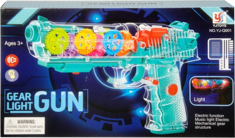 Pistola transparente con luz y sonido