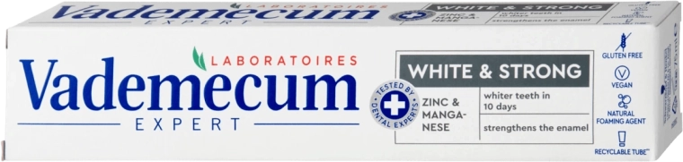 Vademecum Expert White & Strong pasta dental blanqueadora 75 ml