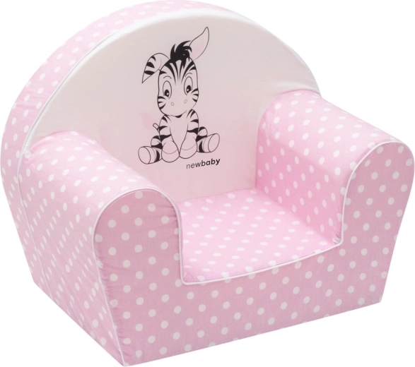 Sillón infantil NEW BABY Zebra rosa claro