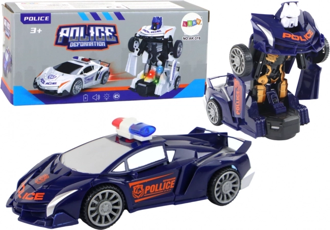 Coche-robot policial transformable