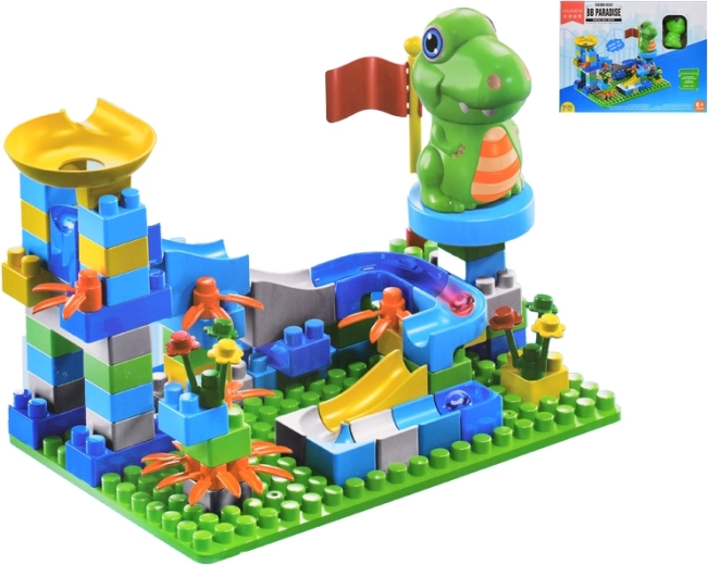 Juego de construcción con pista y animalito, 91 piezas