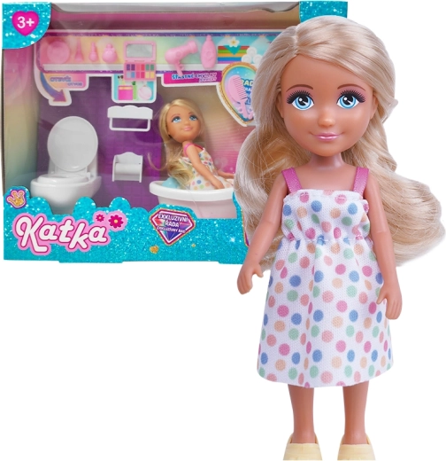 Muñeca Katka con baño y accesorios