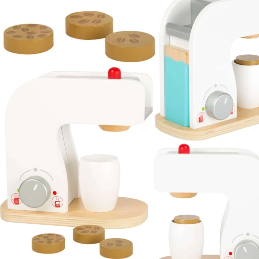 Cafetera de madera para niños
