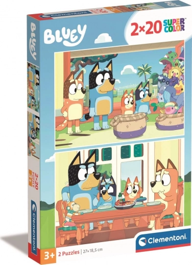Puzle 2×20 piezas Bluey Clementoni