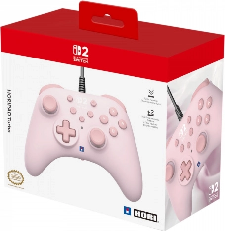 Controlador con cable HORI Horipad Turbo para Nintendo Switch en color Cozy Pink