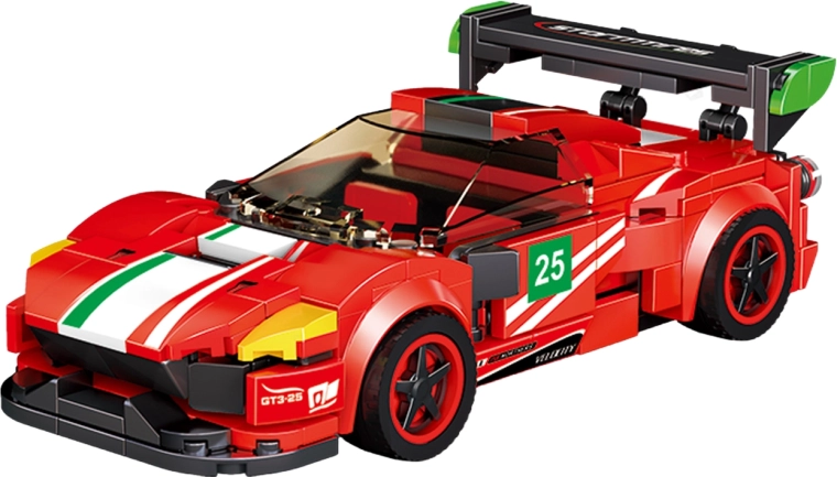 Kit de construcción coche rojo 16,5 cm - 1 pieza
