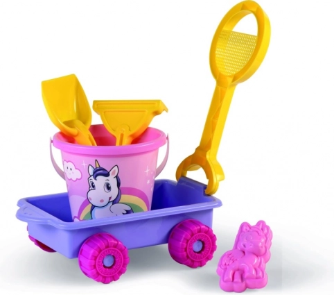 Androni set de arena Unicornio con carrito