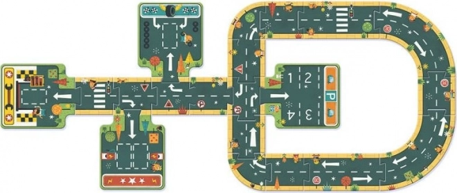 Puzzle de suelo creativo