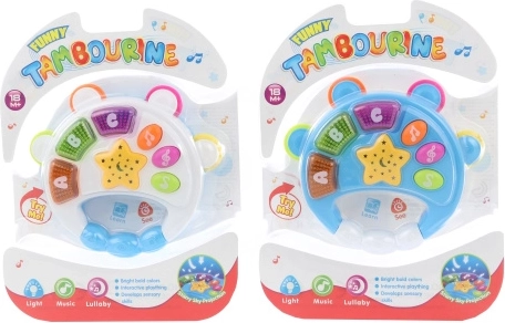 Pandereta infantil a pilas con luces y sonidos