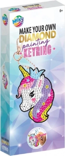 Colgante de pintura con diamantes Moxy Unicornio