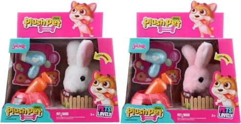 Conejo de peluche a pilas con accesorios