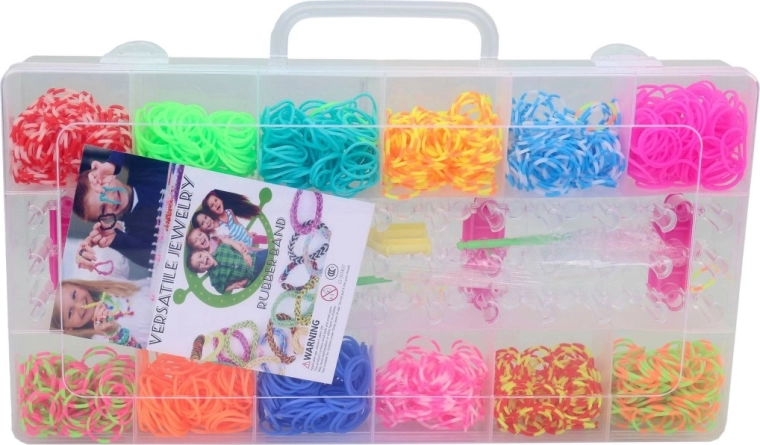 Set de gomas elásticas con herramienta 1400 uds en organizador