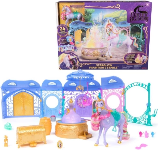 Unicorn Academy establo desplegable con sonidos y luces con Wildstar