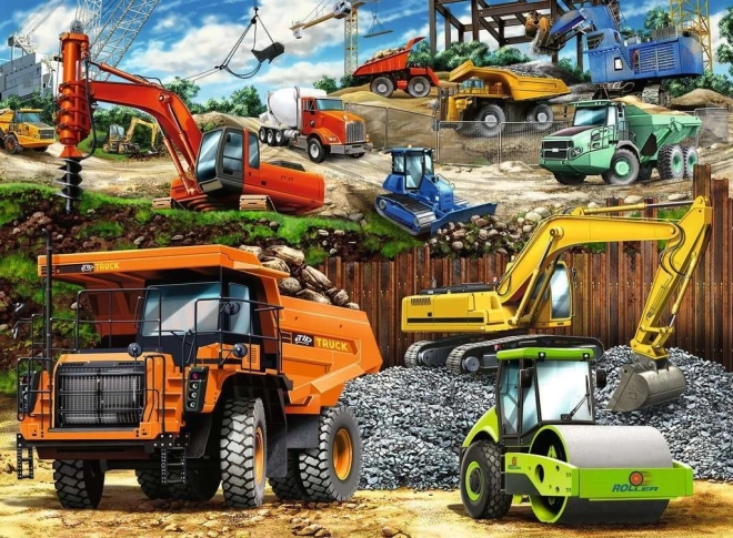 Puzzle Máquinas de Construcción XXL 100 Piezas