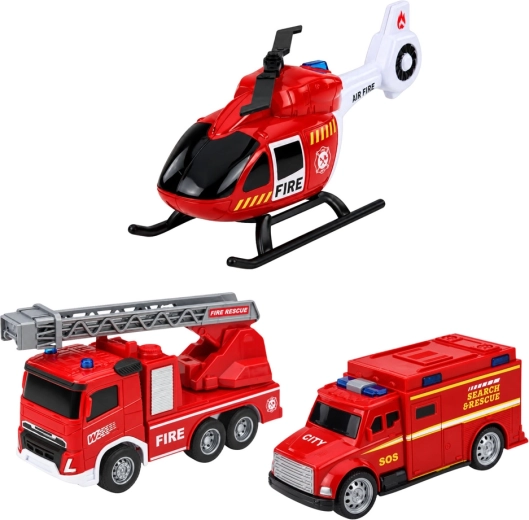 Vehículos y helicóptero incluidos
