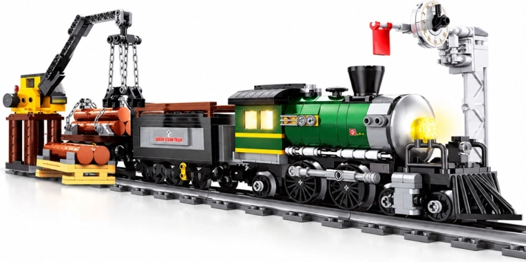 Locomotora de vapor luminosa